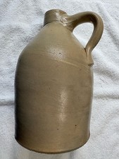 Antique Stoneware Whiskey Jug with Two-Tone Albany Slip Glaze — listing 6