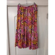 tropical print maxi Tiered Tropical Botanical Print Maxi Skirt or Dress — listing 6