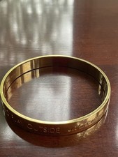 Kate Spade New York Silver-Tone Hinged Bangle Bracelet with Gold-Tone Spade Flower Studs — listing 4