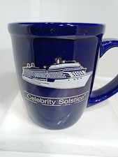 Celebrity Solstice Cruise Ship Souvenir Coffee Mug, Cobalt Blue