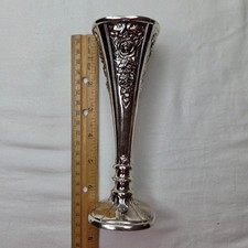 Vintage Silverplate Bud Vase with Handle, Holiday Imports Japan