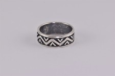 Sterling Silver 925 Geometric Zigzag Link Bracelet with Ball Accents, 7.2" — listing 6