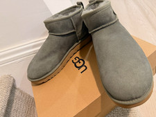 UGG Women's Classic Mini Crushed Velvet Boots Silver Grey Size 11 — listing 4