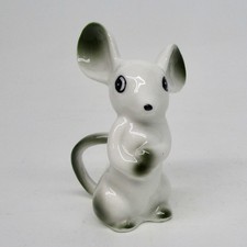 Handmade Ceramic Figural Mouse in Blue Overalls Bank / Figurine — listing 5