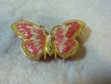 Pink Round Trinket Box with Gold Butterfly Lid — listing 2