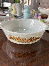 Fire-King Clear Glass Casserole Bowl with Tab Handles, 1 Quart (7.5" x 2.5")