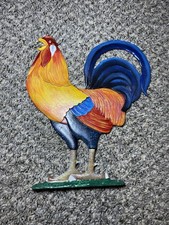 Antique Cast Iron Figural Rooster Match Holder / Salt Cellar on Wheel Base — listing 4