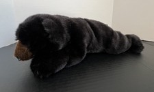 DITZ Designed Animals Black Bear Hugs Plush Footrest, 16" — listing 4