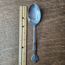 Pair of Stainless Steel Ornate Floral Pattern Tablespoons — listing 3
