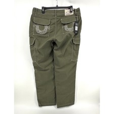 True Religion Men's Red Cargo Shorts, Size 33, Horseshoe Flap Pockets, listing 2