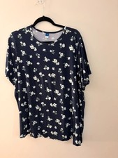 Old Navy Black and White Floral Print Sleeveless Swing Sundress with Tassel Tie Neck, Size Small — listing 3