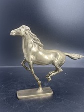 Brass Horse Figurine Statue, Standing Pose with Bridle Detail, listing 2
