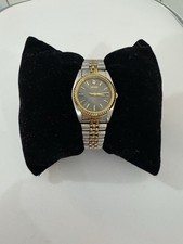 Seiko Two-Tone Quartz Dress Watch, Black Dial with Date, 50M Water Resistant Caseback reads different code — listing 2