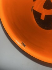 Halloween "BOO" Ceramic Bowl - Black Exterior with Orange Interior Rae Dunn / Magenta — listing 2