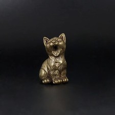Ceramic Ginger Kitten Figurine Group on Cobblestone Base with Armchair and Rug — listing 3