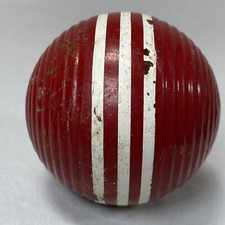 Vintage Forster Ribbed Wooden Croquet Balls Set of 7 — listing 5