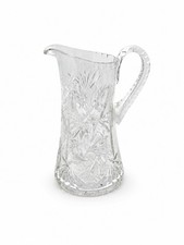 Cut Crystal Pitcher / Creamer with Pinwheel and Fan Motif — listing 2
