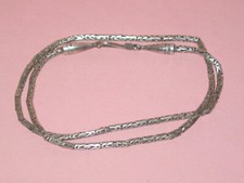 Nepalese Sterling Silver Byzantine (Borobudur) Chain Necklace, 17" with S-Hook Clasp — listing 6