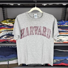 Vintage Harvard University Crest T-Shirt, Delta Pro Weight, Heather Gray, Size M — listing 5