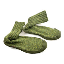 Acorn Slipper Sock 'The Original' with Suede Sole, Gray Ragg Wool Blend — listing 5