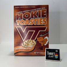 Hokie Toasties Limited Edition Collector's Box Virginia Tech Frosted Corn Flakes Cereal Box
