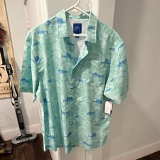 Guy Harvey Classic Collection Men's Green Check Button-Down Shirt — listing 4