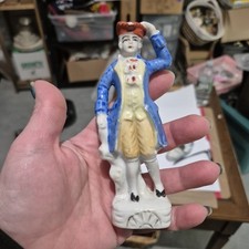 Porcelain Colonial Gentleman Figurine in Blue Waistcoat — listing 6