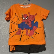 Marvel Spider-Man Toddler Boys Pink Knit Drawstring Shorts, listing 5