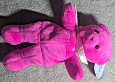 Barbie Pink Plush Teddy Bear with 'B' Logo and Satin Bow — listing 3