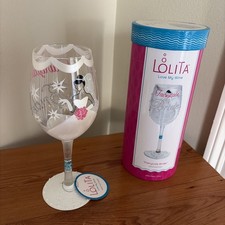Hand-Painted Swirl-Design Stemmed Wine Glasses (Thrift Store Lot) — listing 6