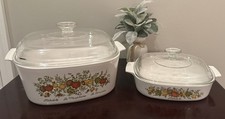 Vintage CorningWare Spice of Life 'La Sauge' Casserole Dish with Glass Lid — listing 5