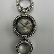Vivani Ladies Quartz Watch Black Silicone Band Rhinestone Bezel — listing 5