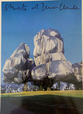 Framed Color Photograph of Wrapped Trees at Sunset (Christo 'Wrapped Trees' subject) — listing 5
