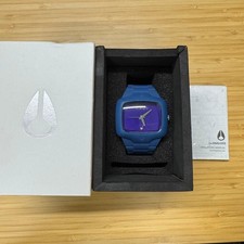 Nixon The Player Stainless Steel Watch with Blue Grid Dial — listing 5