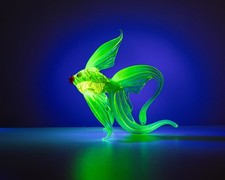 Depression Era Uranium Glass Small Plate / Saucer, 4.5 inch — listing 6