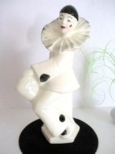 Vintage Ceramic Pierrot Harlequin Dancer Figurine, Hand-Painted Ruffle Collar, listing 5