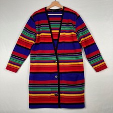 Andrea Jovine Wool Blend Ribbed Knit Cardigan, Charcoal Marled, Size XS — listing 5
