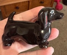 Vintage Porcelain Black Dachshund Puppy Figurine — listing 5