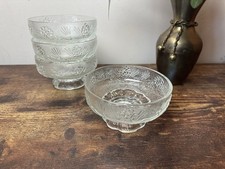 Tiara Indiana Glass Ponderosa Pine Pattern Textured Goblets (Set) — listing 2