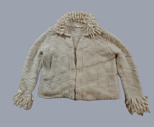 Zara Woman Camel Textured Knit Fringe-Trim Short Sleeve Sweater Top — listing 3