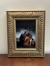 Framed Reproduction Print of Goya's "The Maja and the Cloaked Men" (La Maja y los Embozados) on Canvas-Texture — listing 4