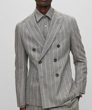 Hugo Boss Men's Gray Plaid Two-Button Sport Coat Blazer — listing 2