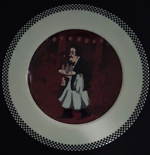 White Octagonal Dinner Plate with Black & White Checkered Rim — listing 2