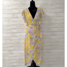 Japna Teal Blue Swiss Dot Long-Sleeve Tiered Wrap Dress, Size XL — listing 3