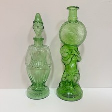 Green Glass Figural Nutcracker Soldier Apothecary Jar with Stopper — listing 2