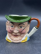 Staffordshire-Style Mr. Pickwick Character Figurine, Top Hat & Raised Hand — listing 4