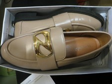 Super Mode Women's Cream Leather Ballet Flats with Bow Detail, UK Size 6 (EU 39)