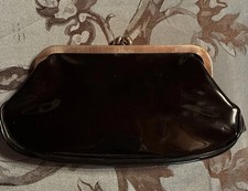 Vintage Leather Kisslock Clutch Purse — listing 4