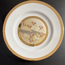 The Art of Chokin Small Decorative Plate with Calla Lily Motif, 24K Gold Edged — listing 4