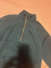 Women's Black Half-Zip Fleece Pullover Sweatshirt with Kangaroo Pocket — listing 4